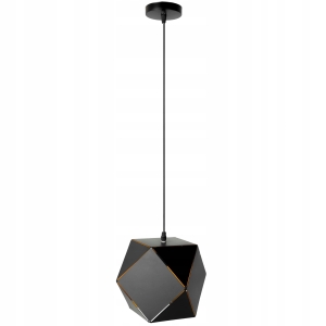Lampa sufitowa APP287 czarna geometryczna