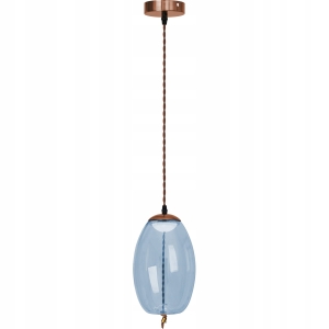Lampa sufitowa APP441 LED niebieska szklana 