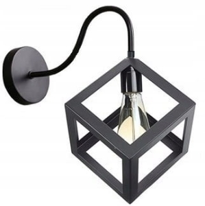 Lampa ścienna 180979C DENVER kinkiet czarny sześcian