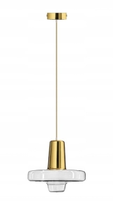 Lampa sufitowa APP553 LED złota szklana