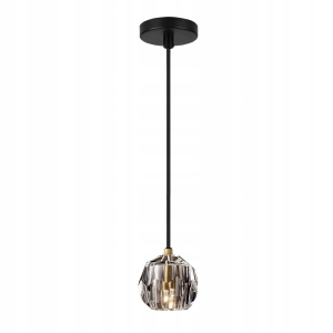 Lampa sufitowa APP586 czarna kryształowa