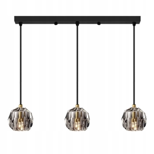 Lampa sufitowa APP587 czarna kryształowa