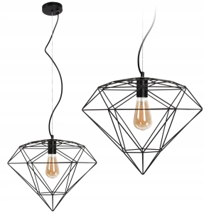 Lampa sufitowa APP563 DIAMENT czarna metalowa