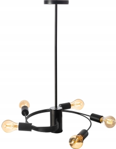 Lampa sufitowa APP739 czarna loft