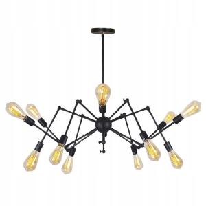 Lampa sufitowa APP258 czarna pająk