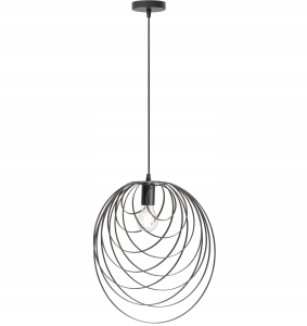 Lampa sufitowa APP426 czarna okręgi