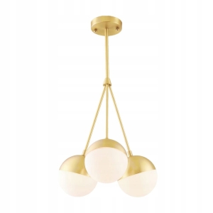Lampa sufitowa APP688 złota mleczne kule