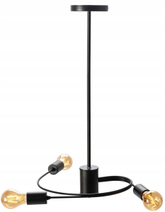 Lampa sufitowa APP740 czarna loft