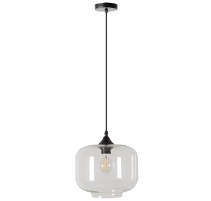 Lampa sufitowa APP312 czarna szklana