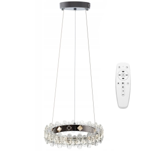 Lampa sufitowa APP1041 LED srebrna kryształowa