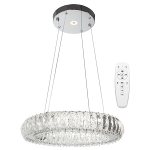 Lampa sufitowa APP1040 LED srebrna kryształowa