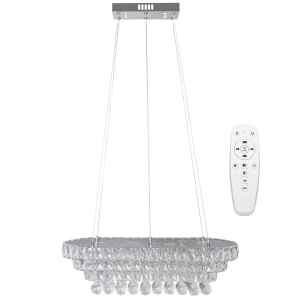 Lampa sufitowa APP417 LED srebrna kryształowa