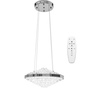 Lampa sufitowa APP774 LED srebrna kryształowa