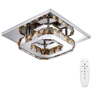 Lampa sufitowa APP405 LED plafon srebrny kryształowy