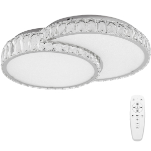 Lampa sufitowa APP777 plafon srebrny kryształowy