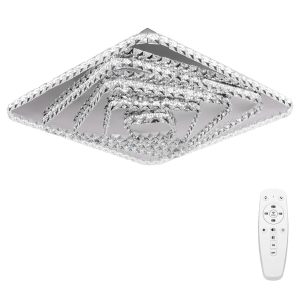 Lampa sufitowa APP778 plafon srebrny kryształowy