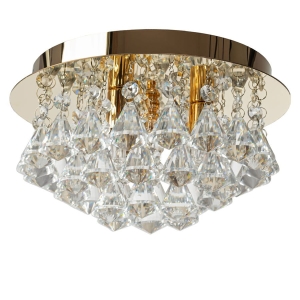 Lampa sufitowa APP1038 plafon złoty kryształowy
