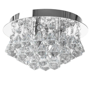 Lampa sufitowa APP1039 plafon srebrny kryształowy
