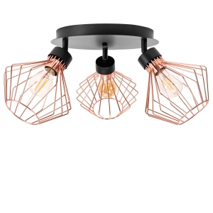 Lampa sufitowa APP536 plafon złoty róż