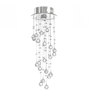 Lampa sufitowa APP779 plafon srebrny kryształowy