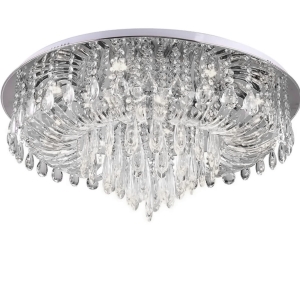 Lampa sufitowa APP781 plafon srebrny kryształowy