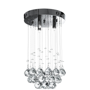 Lampa sufitowa APP782 plafon srebrny kryształowy