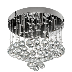 Lampa sufitowa APP786 plafon srebrny kryształowy