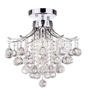 Lampa sufitowa APP784 plafon srebrny kryształowy