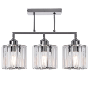 Lampa sufitowa 392228 srebrna kryształowa