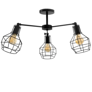 Lampa sufitowa APP734 czarna metalowa