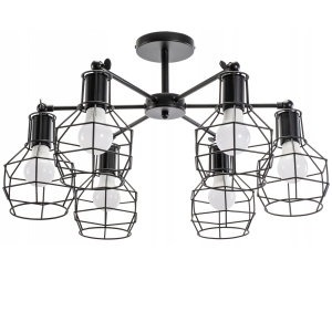 Lampa sufitowa APP735 czarna metalowa