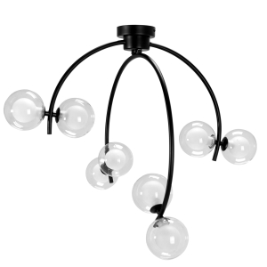 Lampa sufitowa APP979 czarna szklane kule