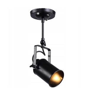 Lampa sufitowa ścienna APP486 czarny reflektor