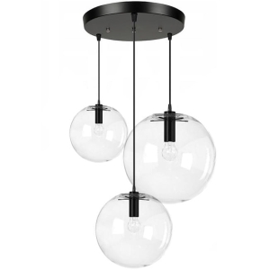  Lampa sufitowa APP309 LASSI SET czarna szklana