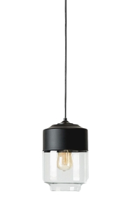 Lampa sufitowa APP020 ZENIT C czarna szklana