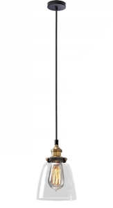 Lampa sufitowa APP048 VERTO D czarna szklana