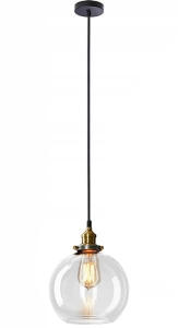 Lampa sufitowa APP044 VERTO B czarna szklana