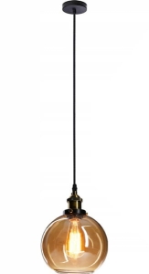 Lampa sufitowa APP045 VERTO B czarna dymione szkło