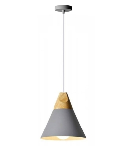 Lampa sufitowa APP056 SCANDI A szara metal + drewno