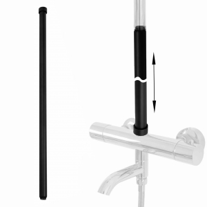 Adapter przedłużka czarna mat do zestawu prysznicowego