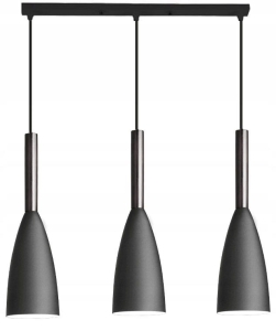 Lampa sufitowa APP153 LETIZ SET czarna metal + drewno