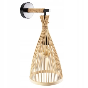 Kinkiet APP1340 lampa ścienna drewniana bambusowa boho