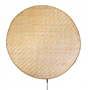 Kinkiet APP1408 lampa LED ścienna bambusowa boho pleciona