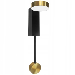 Kinkiet APP1600 LED czarny złoty mat lampa ścienna