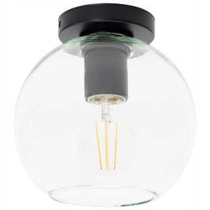 Lampa APP1174 czarna sufitowa plafon szklany klosz