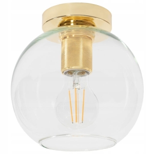 Lampa APP1175 złota sufitowa plafon szklany klosz