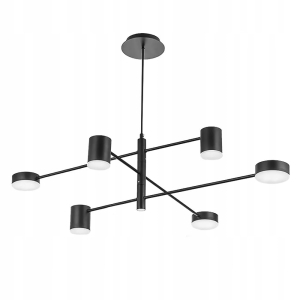 Lampa sufitowa żyrandol APP597 metal czarna LED 6