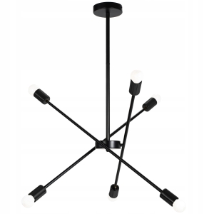 Lampa APP1114 sufitowa czarna żyrandol loft 6