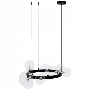 Lampa APP1159 czarna sufitowa żyrandol szklane kule