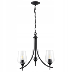 Lampa APP1235 czarna sufitowa szklane klosze 3